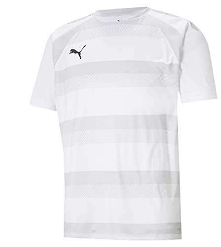 PUMA Herren Teamvision Jersey Shirt, Puma White-glacier Gray-puma Black, XL EU