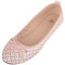 Scarpe da ballerina per bambini e bambine, stile casual, estivo, con pompa, stile ballerina., Nude, 31 EU