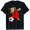 Dabbing Mops Albanien Fußball Fans Trikot Albanischer Fußball T-Shirt