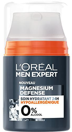 L'Oréal Paris Men Expert Magnesium Defense Feuchtigkeitspflege, 24 Stunden, hypoallergen