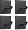 FOMANSH Selbstklebender Haken, Handtuchhaken ohne Bohren, starker rostfreier Edelstahl Wandhaken, Halter am Wand, Aufbewahrung für z.B. Schlüssel Handtuch Kleid, für Bad Toilette Küche Büro, 4 Packs