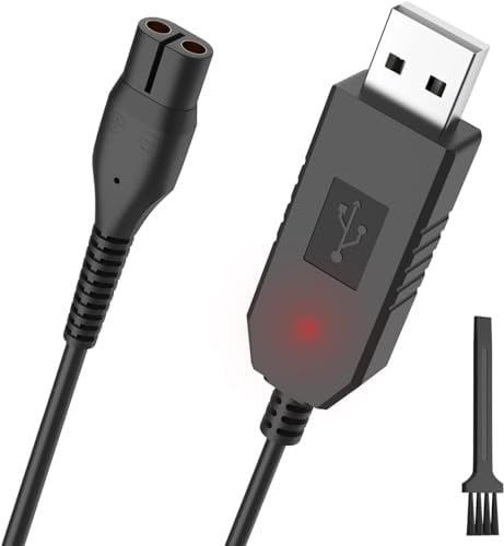 Newding 4.3V for Philips A00390 Charger Cable Compatible with One Blade QP2520, QP2620, MG3720, MG3730, MG5730, BT3206, MG3710, MG5720, BT3208 Shaver Charging Cable, 5ft USB Razor Power Cord