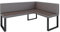 Eckbank Akiko Metal - Eckbankgruppe für Ihrem Esszimmer, Küche modern, Sitzecke, Essecke. Perfekt für Küche, Büro und Rezeption. Solide und Starke Verarbeitung. (Soft 30, 168x128cm rechts)