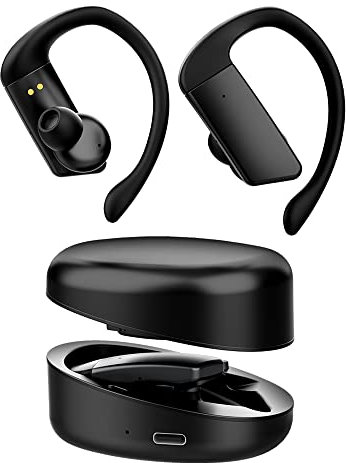 RANZAH True Wireless Bluetooth 5.0 Headphones, ANC Sports Earbuds, 30 hrs Play Time With Case, Touch Control, Auto Pairing, Built In Mic, Unique Design, Stereo Sound, IPX5 Waterproof Earphones