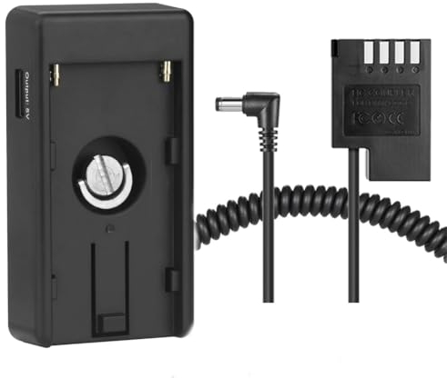 NP-F Battery Adapter Plate with DMW-DCC12 BLF19 Dummy Battery Kit for Panasonic DMC-GH3 GH4 GH3 GH4K GH5