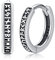 Unisex Wikinger Creolen Ohrringe Sterling Silber 925 Viking Rune Schwarz Klapp Creolen Wikinger Ohrschmuck Schmuck für Herren Männer Damen Frauen