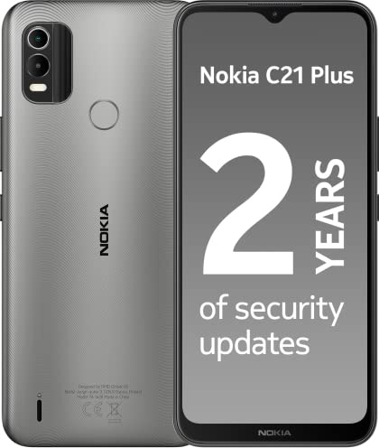 Nokia C21 Plus Smartphone with 6.5 HD+ Display, Toughened Glass, 2-Day Battery Life, 13MP Dual-Camera with HDR, Panorama & Beautification-dual Sim
