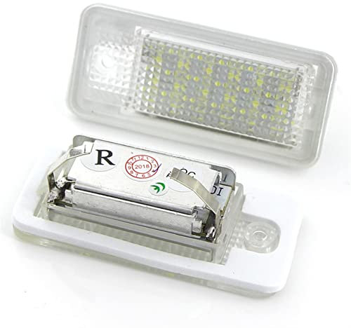 HOHMI 2pc CANbus LED License Number Plate Lights Fit For Audi A3 S3 A4 S4 B6 B7 A6 C6 S6 A8 S8 RS4 RS6 Q7 12V SMD 3528 LED Bulb Error Free