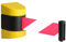 CUPKEE Sicherheitswarnbänder, Flexibarrier Wandhalterung, Wand Montiert Absperrung Band Mit Stabilem ABS-Gehäuse, Absperrband Für Massenkontrollbarrieren Und Linienteiler,C,10M(32FT)