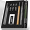Four Candies 1,3 mm Porte Mines avec étui, Porte-mines D'extérieur en Métal avec 24 Recharges (Rouge, Noir, Jaune), Gomme, 6 Gommes pour Architecte, Dessinateur,Menuisier