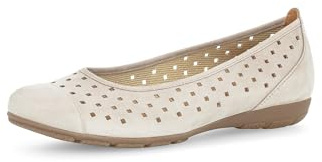 Gabor Damen Klassische Ballerinas, Frauen Flats,Ballet-Flats,Ausgehschuhe,Abendschuhe,Slip-ons,Freizeitschuhe,sportlich,leinen,40.5 EU / 7 UK
