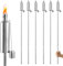 SUBTLETY 115cm Öl Gartenfackeln für Draußen Edelstahl Öllampe Fackeln mit 330ml Nachfüllbar Öl Tank Ölfackeln Brenndauer 6h Rostfrei Petroleumlampe für Balkon Garten Outdoor (6er Set)