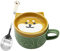 Wieat Cute Mug with Lid and Spoon, Coffee Milk Tea Cup Set, Fun Ceramic Mugs, Christmas Mug for Kids, Birthday Gifts for Girlfriend, Kids, Boys and Girls, Cute Coffee Mug for Dog Lovers
