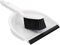 HOMESHOPA Dustpan and Brush Set, Easy-Sweep Rubber Lip and Dirt-Trapping Durable Bristles, Lightweight, Portable Sweeping Brush, Household Home Kitchen and Indoor Cleaning (White)