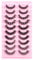 10 paires de cils, faux cils bande de cils cils de bande russes cils naturels cils en grappe moelleux faux cils 3D D Curl faux cils(DH06-H5)