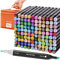 Artistro 120 Dual-Tip Alkoholmarker – Alkoholbasierte Stifte-Set, Meißel- + Feine Spitze, Schnell trocknend, Inklusive Tragetasche