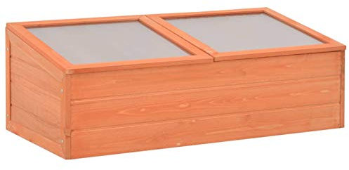 Iiaky Invernadero de Madera 100x50x34 cm Mini Huerto En Casa Invernadero para Huerto Urbano