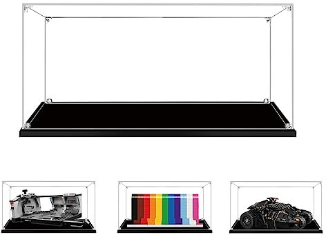 BOOVAX Teca Vetrina per Lego 40516/75324/76239, Acrilico Trasparente Vetrina Collezione Espositiva per [Everyone-is-Awesome/Dark-Trooper-Attack/Batmobile-Tumbler] - 25x15x15m