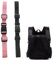 JEYORZY 2 Stück Verstellbarer Brustgurt Rucksack, Rucksackriemen Nylon Mit Schnellverschluss, Rutschfester Gurtband Für Schultasche, Strapazierfähiger Brustgurt (Pink,Schwarz)
