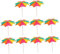 Amosfun 20pcs Einweg Dessert Picks Dekorative Regenschirm Form für Partys Veranstaltungen