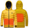 2024 Veste Chauffante électrique USB Enfants Garçons Filles manteau chauffant avec 3 Zones de Chauffage avec Manches Longues et Capuche pour Camping Coupe-Vent Imperméable Ski Pas Cher
