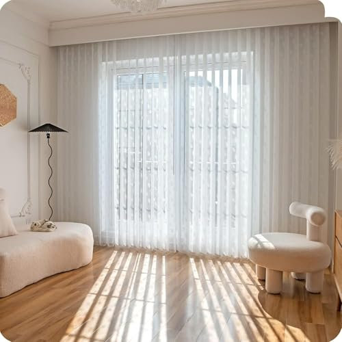 Graywind Manuelle Sheer Vertikal Jalousien nach Maß, Lichtfilterung Lamellenvorhang, Transparente Vorhangvorhänge Schienen-Lamellen-Set Lamellenvorhänge für Terrasse Schiebetüren, Blattweiß