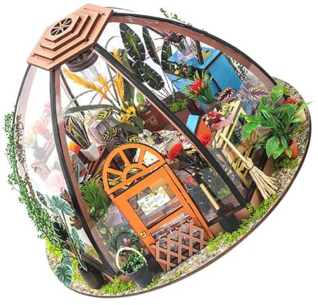 HEMOTON 1 Juego De Casa De Campo Invernadero De Juguetes En Miniatura Modelo De Juguete para Niños Casa En Miniatura Kit De Manualidades En Miniatura Rompecabezas