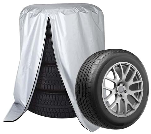 Auto Reifentasche 85cm x 120cm：210D Oxford-Stoff Wasserdicht Staubdicht Saisonale Reifenhülle Hält 4 Reifen Auto Reifentasche Universale Reifenabdeckung Dient zur Lagerung von Transportreifen.