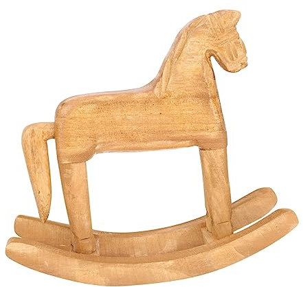 BESTonZON Holzpferd Dekoration Handgefertigtes Nostalgisches Schaukelpferd Aus Holz Für Wohnaccessoires Und Schaufenster Für Kreative Raumgestaltungen Einzigartiges