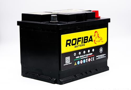 Rofiba Batteria per Auto L2 60Ah AGM Start & Stop 12V Polo positivo Destro