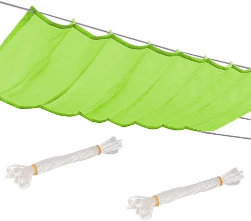 Einziehbare Welle Sonnensegel,Wellenmarkise Verstellbar Schutz vor UV-Strahlungen,Sonnenschutz,Wasserdicht,Garten,1x2.5M,Apfelgrün