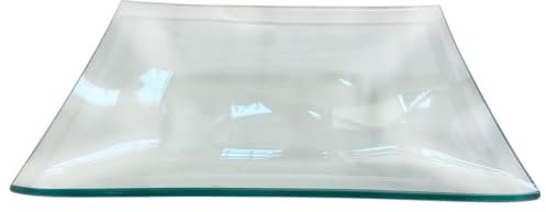 Hogar y Mas Centro DE Mesa Plato Vidrio Cuadrado 26CM