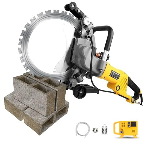 5000W Ringsäge, Betonwandschneidmaschine mit 3 Klingengrößen (400mm/500mm/600mm) - Schnitttiefe 29cm/39cm/49cm, Staubfreies Nassschneiden für Beton, Granit, Stein S