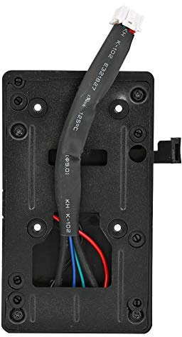 Tomantery V-Mount V-Lock-Batterieplatte, Zuverlässiges D-TAP-Stromversorgungssystem für BMD URSA Mini4K 4.6K EF URSA-Kamera, für/IDX/PRO-X/ENG/Farseeing/Dynacore/Rolux-Batterien, ABS Schwarz