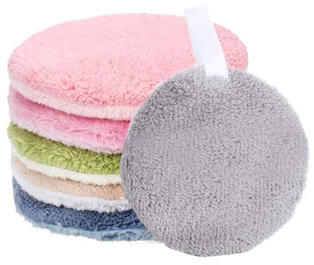 Abschminkpads Waschbar, 6 Stück Wiederverwendbar Makeup Entferner Pads, Weich Abschminkpads, Sanfte Gesichtsreinigung, für Alle Hauttypen