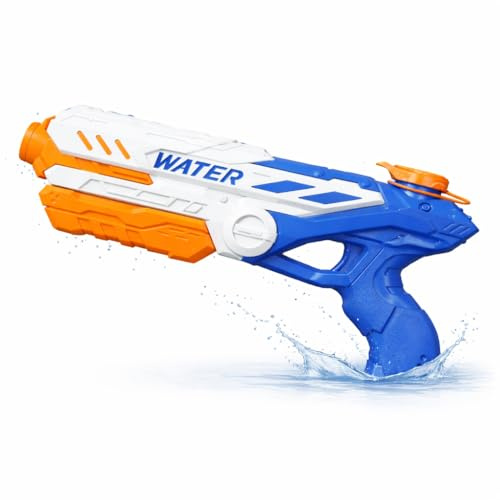 XXL Wasserpistole - Wasserspritzpistole Spritzpistole mit großer Reichweite & Tank für Kinder als Mitgebsel, Kindergeburtstag (XXL Wasserpistole 32.5 cm)