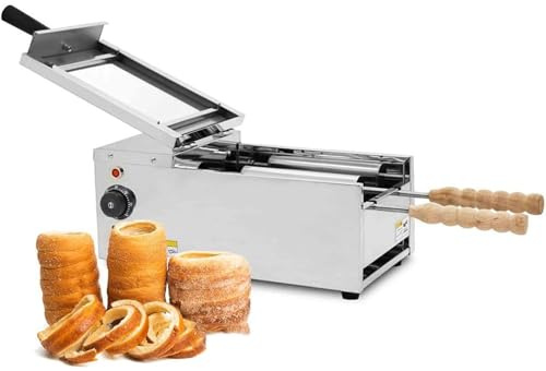 PioMue Forno Elettrico Professionale a Camino per Torte, 1600W, con 2 rulli, Temperatura Regolabile, Ideale per ristoranti, cucine domestiche e Snack Bar.