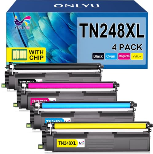 TN248XL TN248 MFC-L3760CDW MFC-L3740CDW TN-248XL TN-248 Toner TN 248 4-Pack | Kompatibel für Brother TN 248XL MFC-L3740CDWE DCP-L3560CDW DCP-L3520CDW DCP-L3520CDWE MFC-L8390CDW HL-L3240CDW HL-L3220CWE