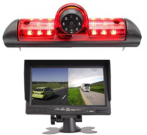Telecamere posteriori in 3 luce di stop incl. Cavo da 10 m + 7 HD TFT LCD MOMITOR SCREEN DISPLAY per Citroen JUMPER III/Fiat DUCATO X250 / Citroen Relay Peugeot BOXER III AVIS