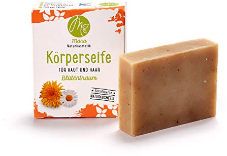 Mara Körperseife Blütentraum, Naturkosmetik, vegan, handgemacht, Bio-Naturseife, Körperpflege 90g