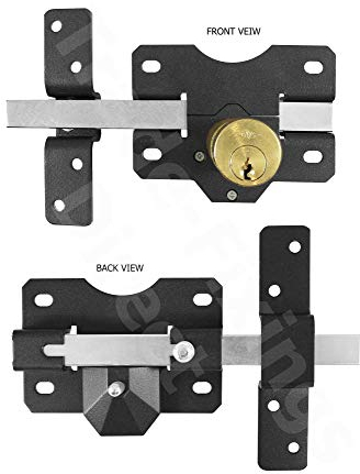 GLS50 TIMCO Taurus Long Throw Single Sided Cylinder GATE & Door Lock + FIXINGS & Keys to FIT Door - GATE Thickness 50mm (2 Inches)