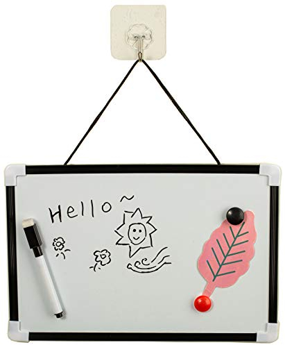 DIVCHI Mini Whiteboard A4 Dry Wipe Office Notice Memo Board with Pen Eraser & 2 Magnets Portable Wall Board for Kid