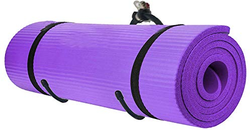 AUXPhome Mehrzweck-Aufhänger (verstellbar) für Yoga-/Übungsmatte, Wandhalterung – hält bis zu 9 kg, violett