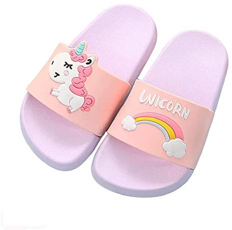 HommyFine Ciabatte da Doccia Scarpe da Spiaggia e Piscina unicorno Bambini Pantofole da Bagno Ragazzi e Ragazze Pantofole da Interno E da Esterno Sandali unicorno
