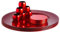 Argon Tableware Metallic Charger Plates, Coasters & Napkin Rings Set - Red - 18pc - 33cm - Reusable Dining Table Setting Plates Drink Placemats Napkin Holders for Christmas, Party Celebrations