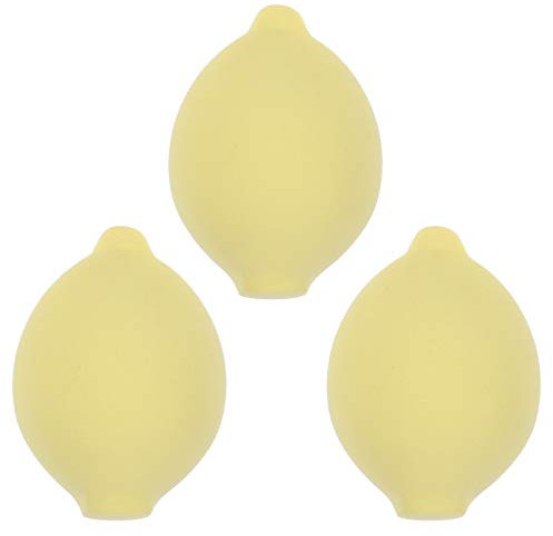 FRCOLOR 3pcs Makeup Sponge Egg Lemon Fruit Shaped Foundation Beauty Blenders Tool for Women Girls Makeup Liquid Cream Supply (Yellow)