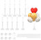 Holdfiturn 10Pcs Balloon Stand Kit for Table - Plastic Stick Holder, Transparent Desktop Decoration for Birthday Party, Wedding Celebration