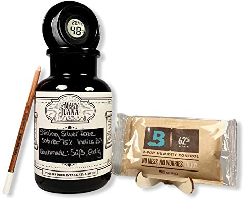 Love Mary Like Juana Stash Jar Mary Chalk Purple 1000ml mit Tafelfläche