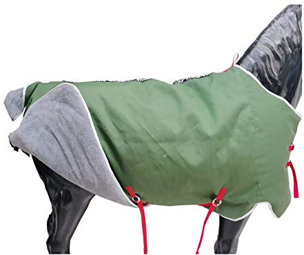 MaJu Fleece-Pferdedecke Abschwitzdecke Basic Ohne Nackenteil Kreuzgurte(Size:125cm)