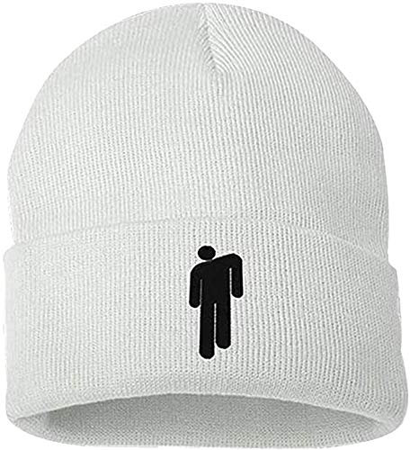 JFAN Strickmütze Damen Unisex Warm Winter Einfarbig Fleece Gefüttert Hip-Hop Ski Skull Cap Geschenke für Freunde Kappe Weiß One Size